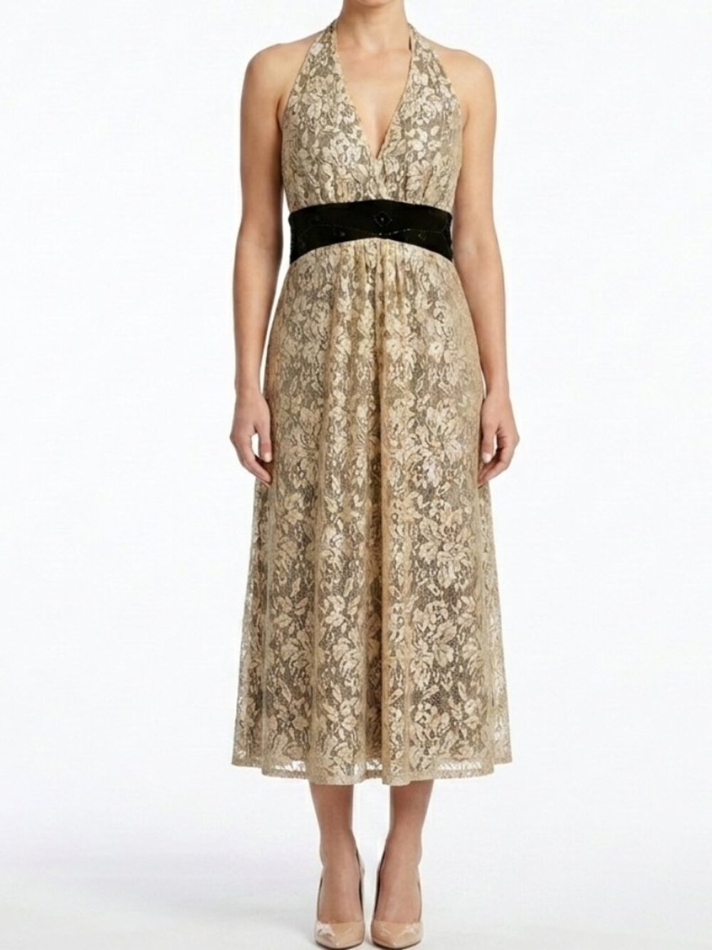 Jonathan Martin Lace Halter Cocktail Dress NEW Sz. 10